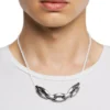 dx1615040 Stainless Steel and Silicone Metamorph Chain Necklace