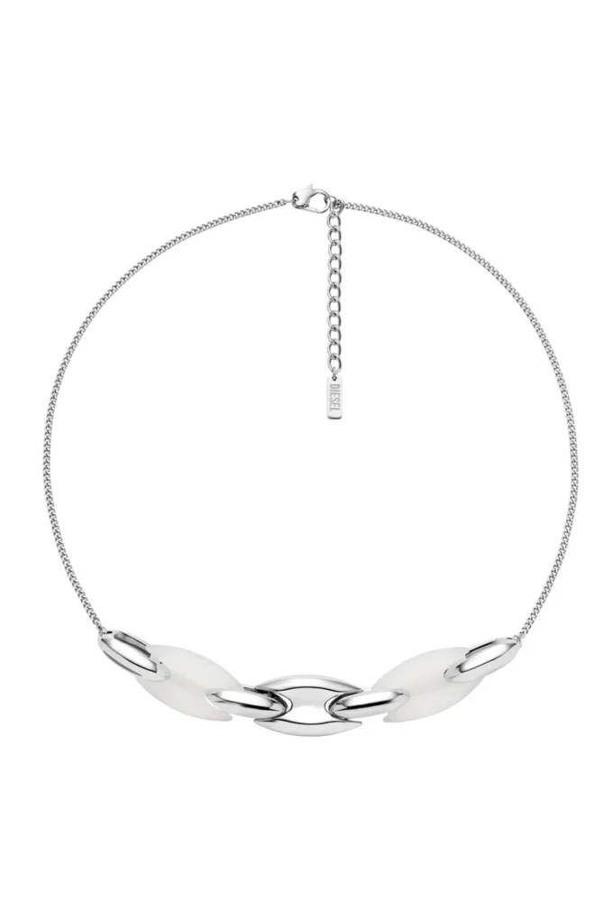 dx1616040 Stainless Steel and Silicone Metamorph Chain Necklace