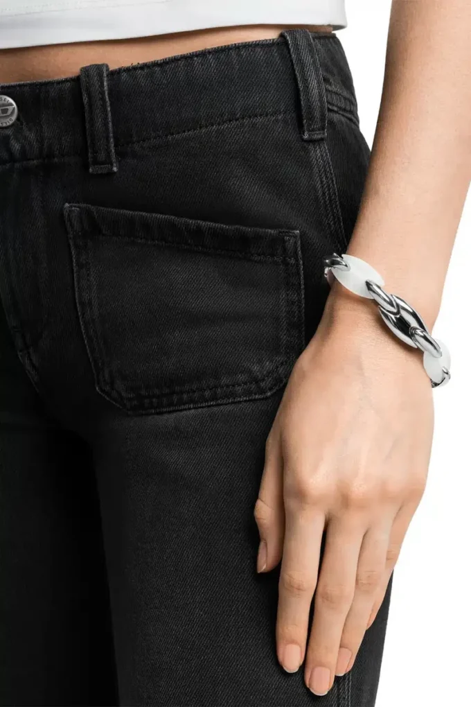 dx1617040 Stainless Steel and Silicone Metamorph Chain Bracelet