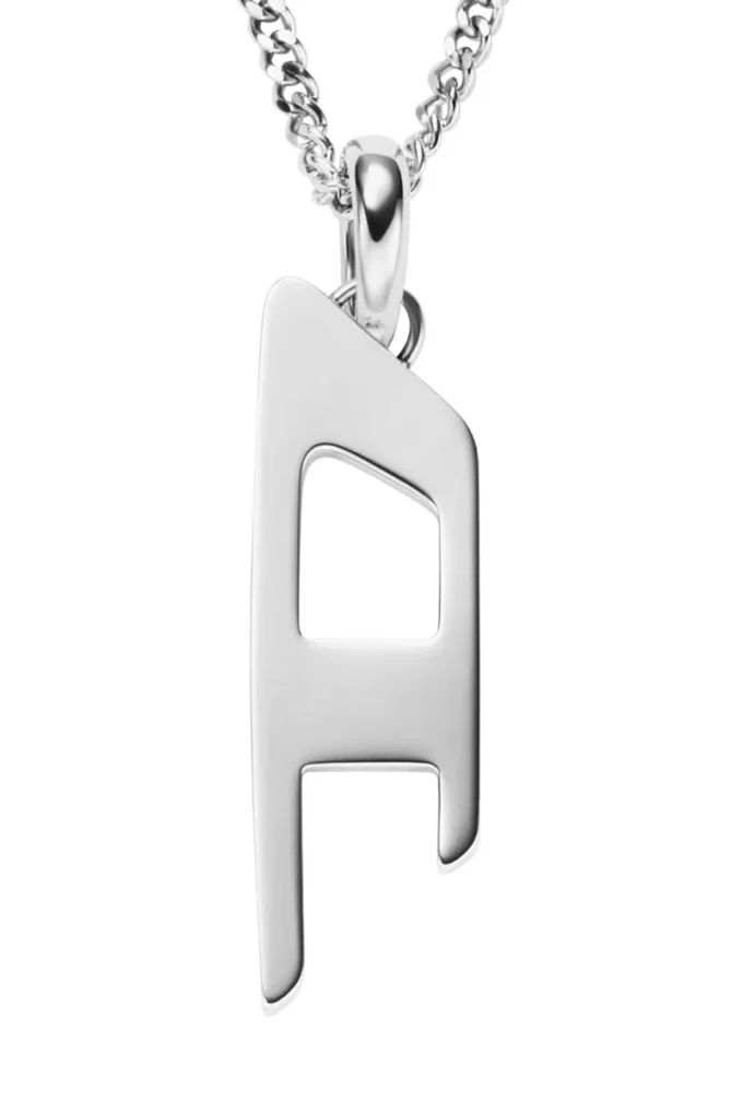 dx1625040 jewellery Stainless steel d logo pendant necklace