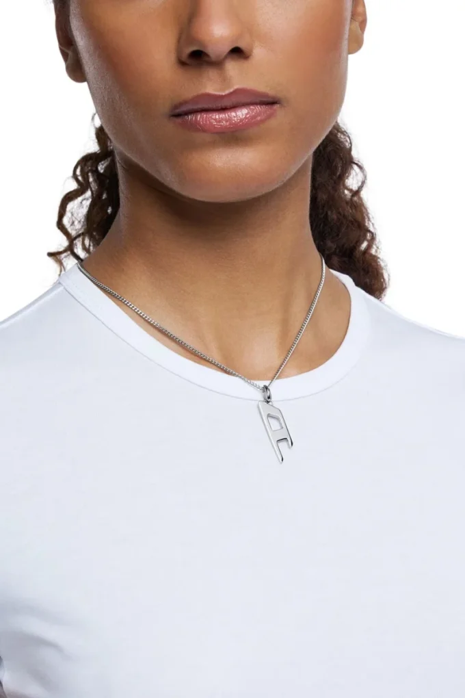 dx1625040 jewellery Stainless steel d logo pendant necklace
