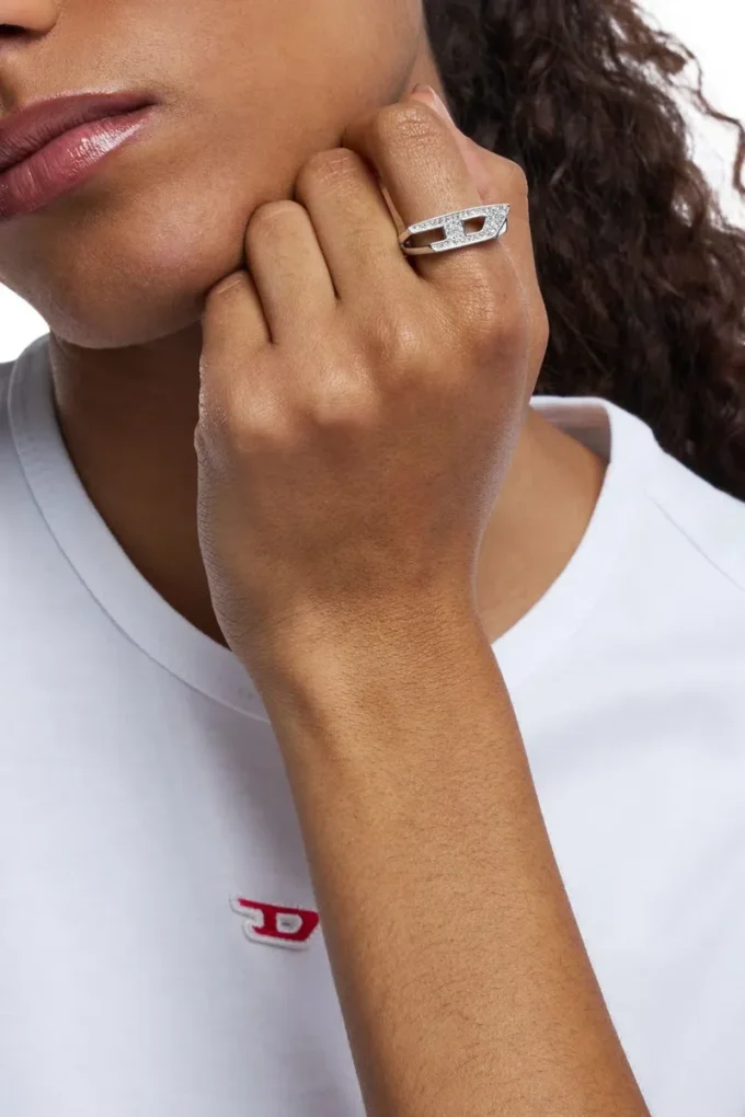 dx1629040 jewellery Stainless steel glitz signet ring