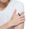 dx1632001 jewellery Black stainless steel band ring