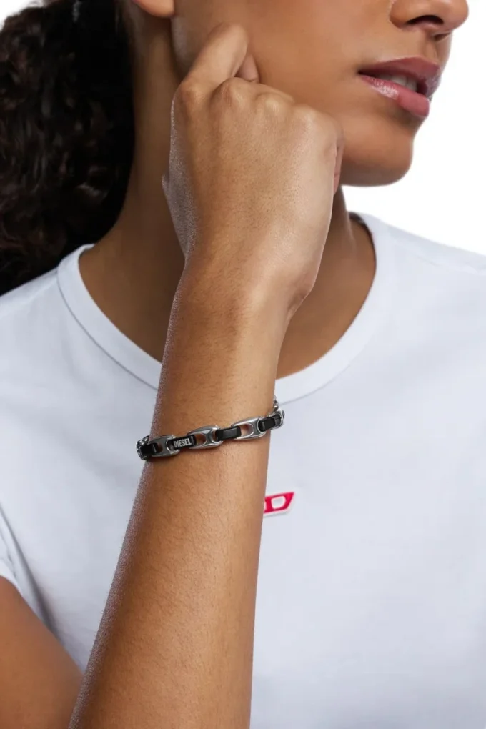 dx1634931 jewellery Two-tone stainless steel chain bracelet