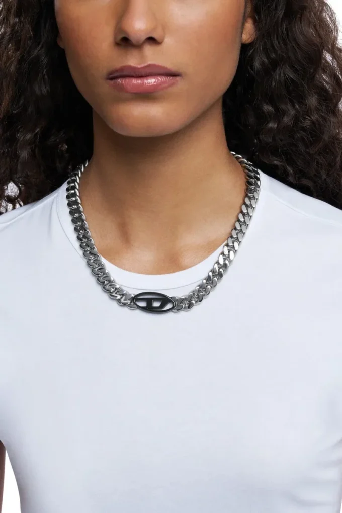 dx1635931 jewellery Two-tone stainless steel chain necklace