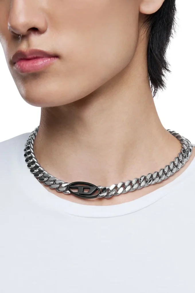 dx1635931 jewellery Two-tone stainless steel chain necklace