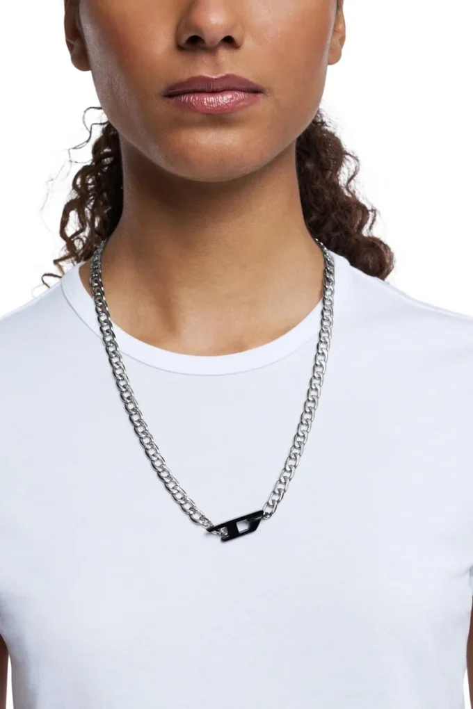dx1636931 jewellery Two-tone stainless steel chain necklace