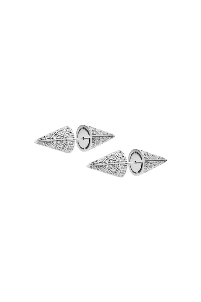 dx1658040 jewellery Silver-tone brass stud earrings