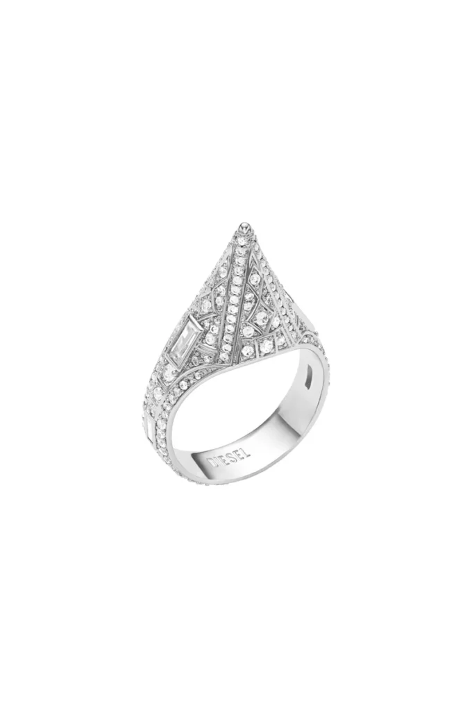 dx1659040 jewellery Silver-tone brass band ring