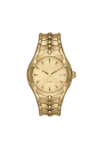 dz2186 Vert Three-Hand Date Gold-Tone Stainless Steel Watch