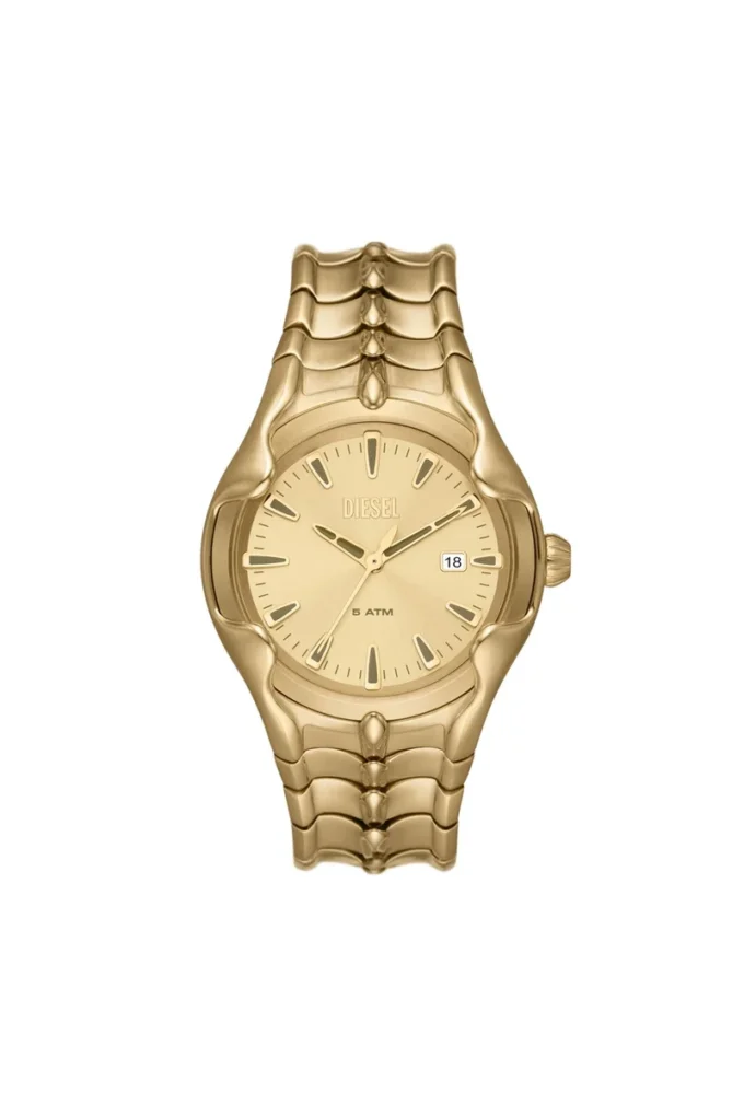 dz2186 Vert Three-Hand Date Gold-Tone Stainless Steel Watch