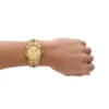 dz2186 Vert Three-Hand Date Gold-Tone Stainless Steel Watch