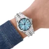 dz2200 Vert three-hand date stainless steel watch