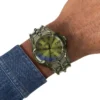 dz2221 watch Vert Three-Hand Date Green Stainless Steel Watch