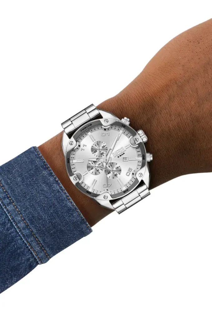 dz4677 Diesel Spiked Chronograph Stainless Steel Watch