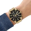 dz4678 Diesel Spiked Chronograph Gold-Tone Stainless Steel Watch