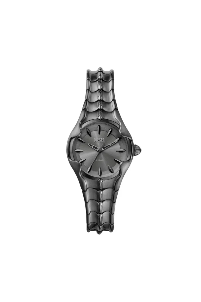 dz5603 Vert three-hand gunmetal stainless steel watch
