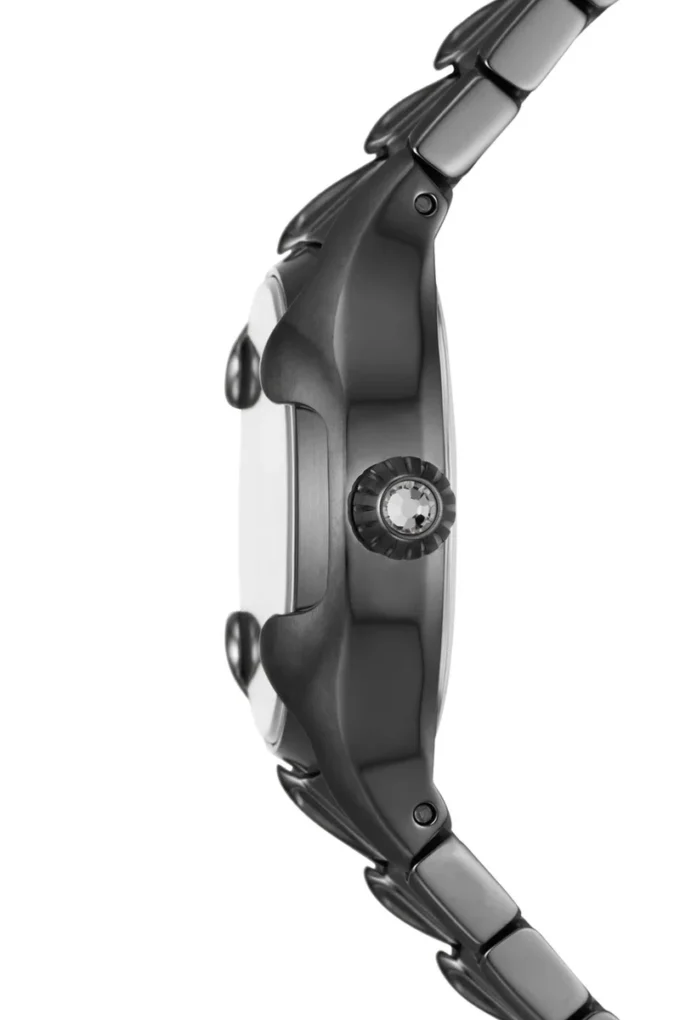 dz5603 Vert three-hand gunmetal stainless steel watch