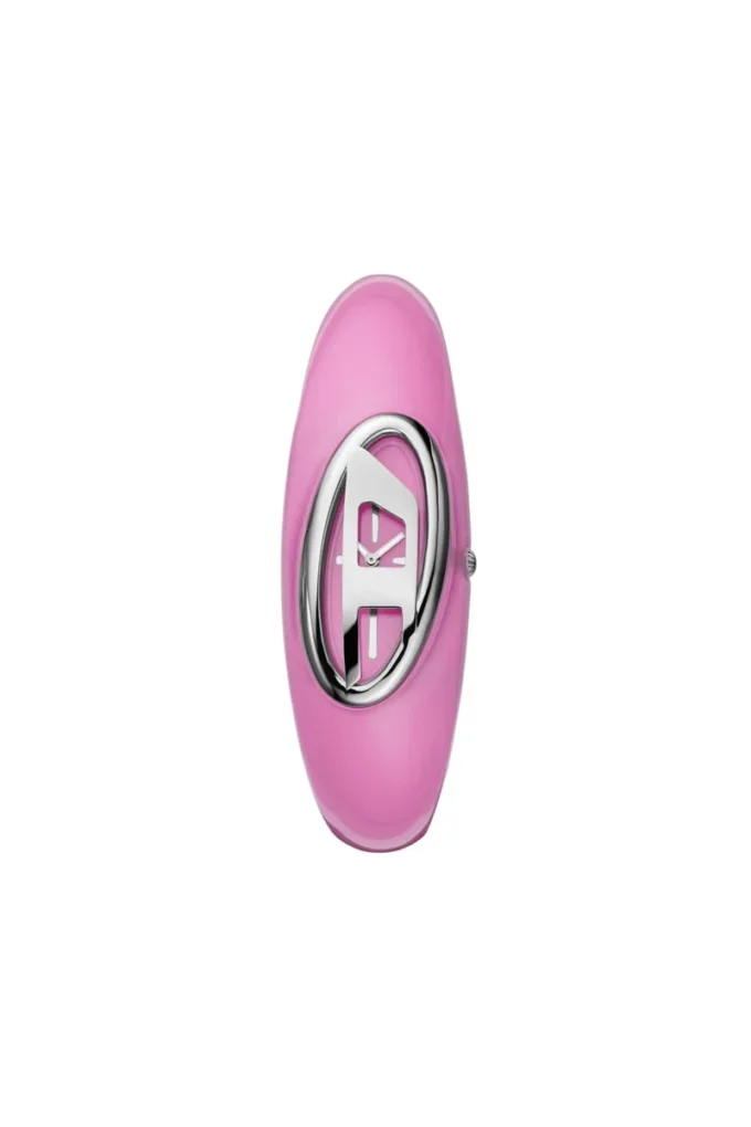 dz5617 watch Diesel Wonder-D Two-Hand Pink Nylon Resin Watch