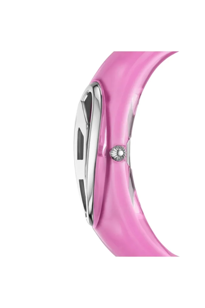 dz5617 watch Diesel Wonder-D Two-Hand Pink Nylon Resin Watch
