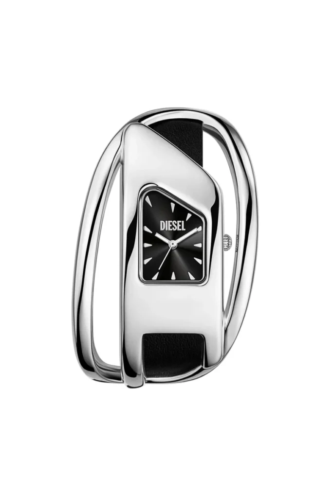dz5627 watch Wrap-D black leather watch