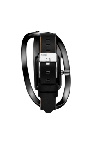 dz5629 watch Wrap-D black leather watch