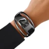 dz5629 watch Wrap-D black leather watch