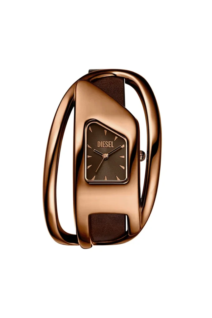 dz5630 watch Wrap-D brown leather watch