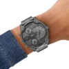 dz7487 Diesel Mr. Daddy Slim Multi Movement Gray Stainless Steel Watch