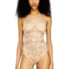 ezzy-utlt Nylon bodysuit with lace design