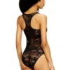 ezzy-utlt Nylon bodysuit with lace design