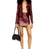 ezzy-utlt Nylon bodysuit with lace design