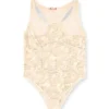 ezzy-utlt Nylon bodysuit with lace design