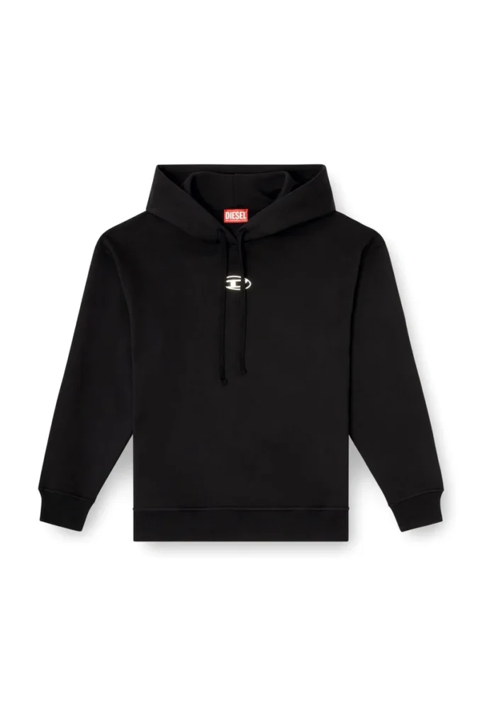 f-buxt-hood-od Hoodie with metal-effect Oval D logo