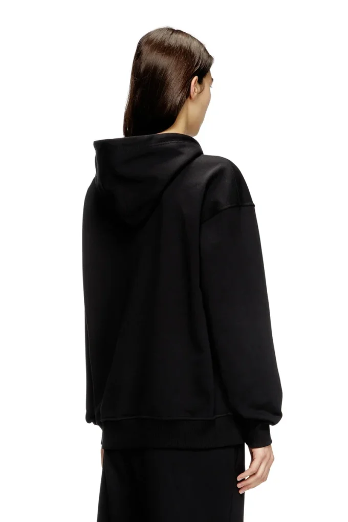 f-buxt-hood-od Hoodie with metal-effect Oval D logo