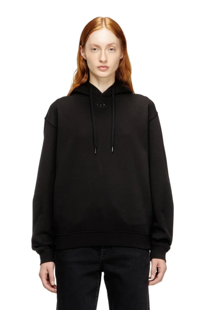 f-normy-hood-od Hoodie in cotton with Oval D logo