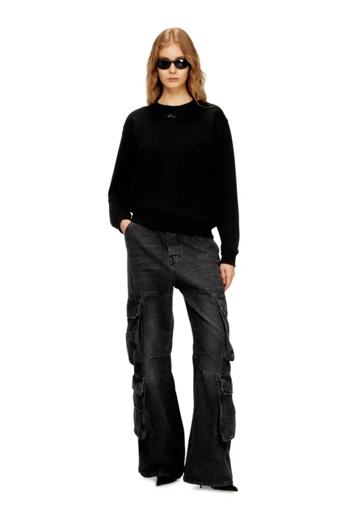 f-normy-od Cotton sweatshirt with Oval D embroidery