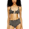 florence-dnm Soft bra in cotton rib with jewel Oval D