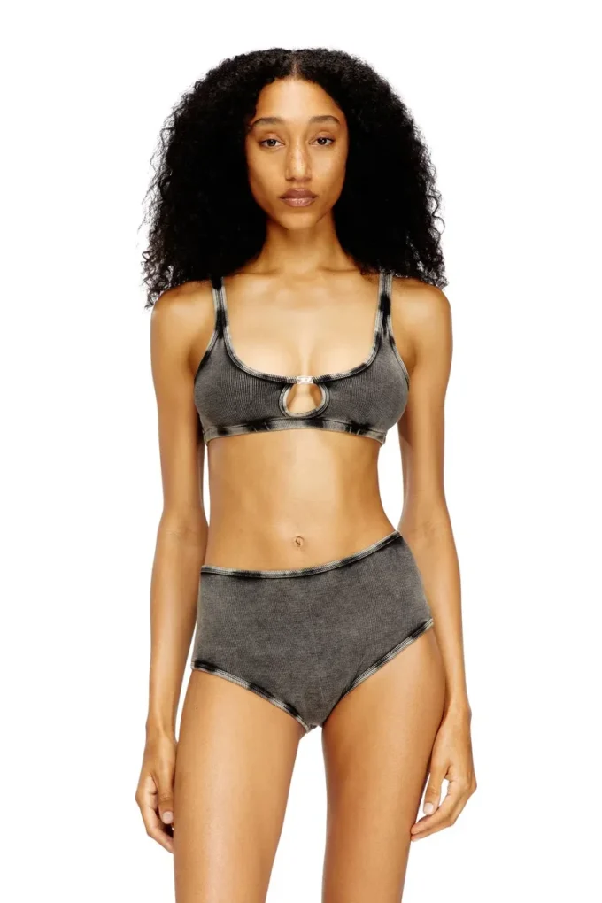 florence-dnm Soft bra in cotton rib with jewel Oval D