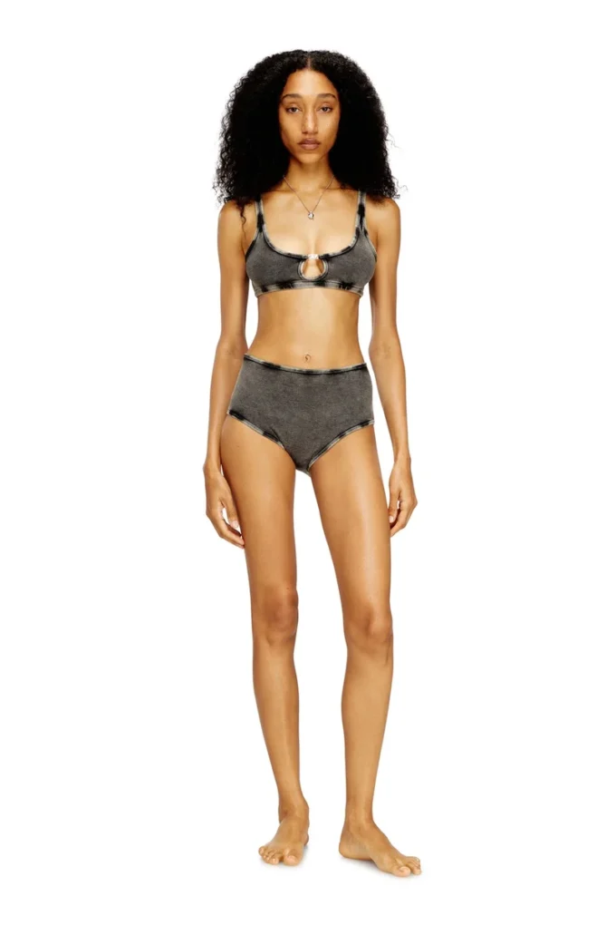 florence-dnm Soft bra in cotton rib with jewel Oval D