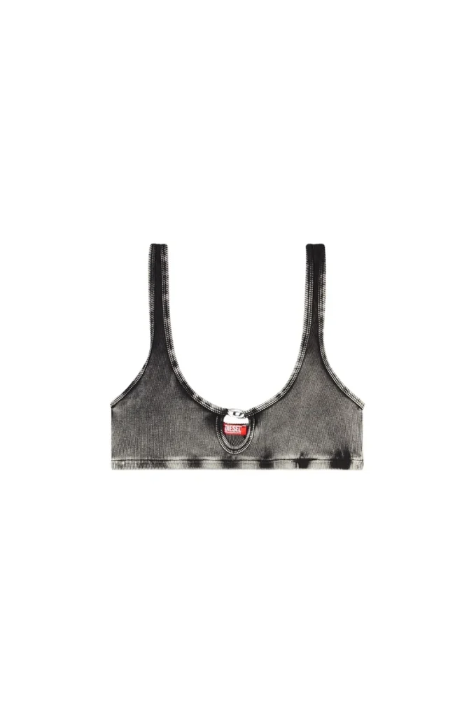 florence-dnm Soft bra in cotton rib with jewel Oval D