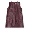 fr-d-ares Burgundy sleeveless mini dress in coated fabric