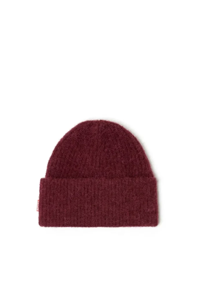fr-k-lollo-hat Burgundy beanie with Oval D embroidery