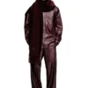 fr-p-arten Pants with logo in burgundy