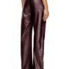 fr-p-lain Burgundy pants in coated fabric