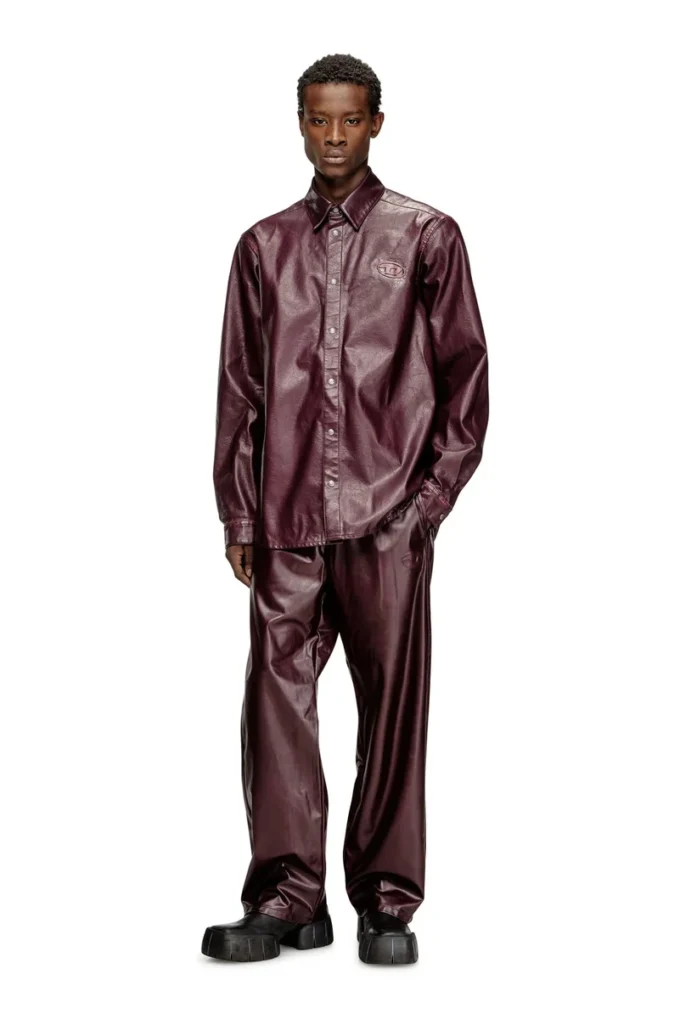 fr-s-simply Shirt with logo in burgundy