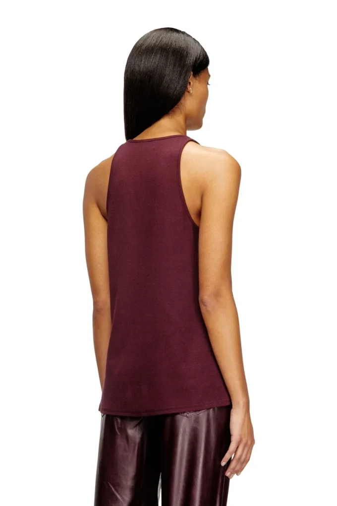 fr-t-ipsya Burgundy tank top with Oval D detail