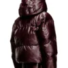 fr-w-myley Hooded puffer jacket in burgundy