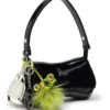 1dr dome charms Bag charm in glossy, crinkled naplak