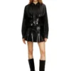 g-anbu Tailoring shirt-jacket with coated pleats